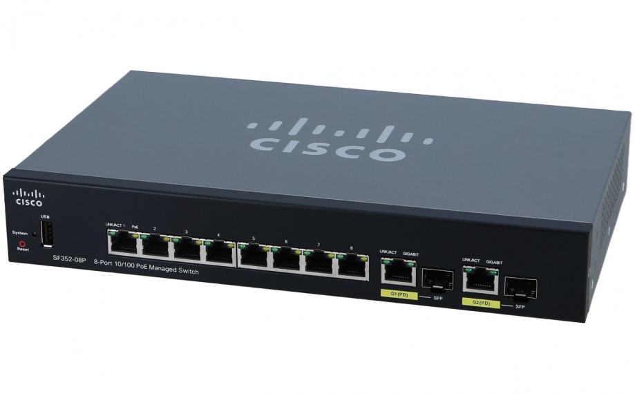 Cisco SF352-08P 8-Port 10/100 POE Managed Switch