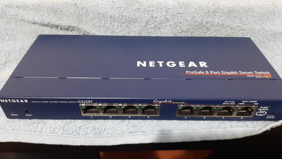 NETGEAR GS108Tv1 — 8-Port Gigabit Ethernet Switch 8 PORT