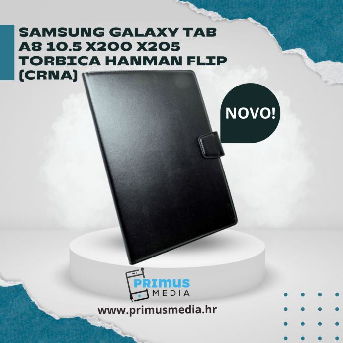 TORBICA HANMAN flip SAMSUNG GALAXY TAB A8 10.5'' X200 / X205 CRNA