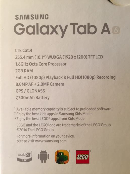 samsung galaxy tab a6 lte