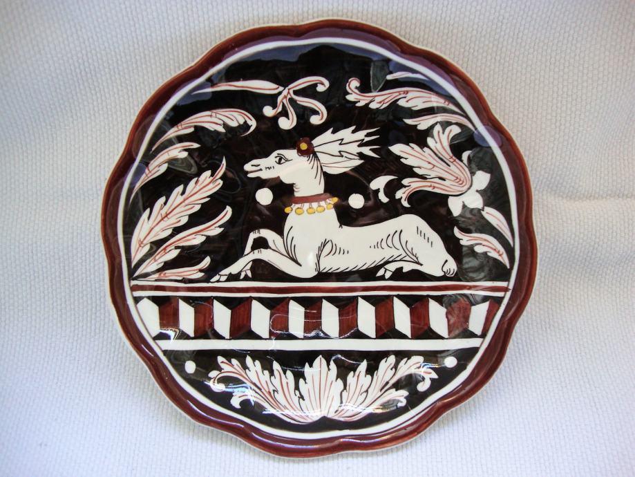 SIENA ITALY ,Hand- Painted pottery wall plate - zidni tanjur ukrasni