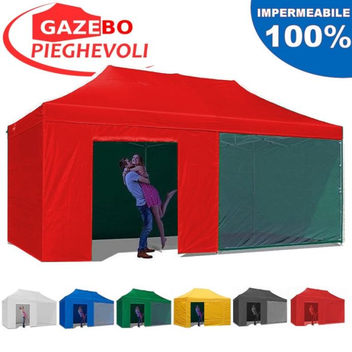 GAZEBO PAVILON 3x6 M NOV BRZO SKLOPLJIV , 100 %  WATERPROOF