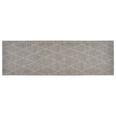 vidaXL Kuhinjski tepih perivi s uzorkom rombova 60 x 180 cm baršunasti