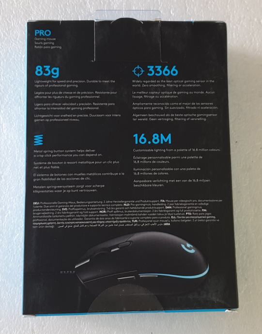 Gaming Mouse Gaming Miš Logitech G Pro Gaming Fps Advanced Rgb Crni