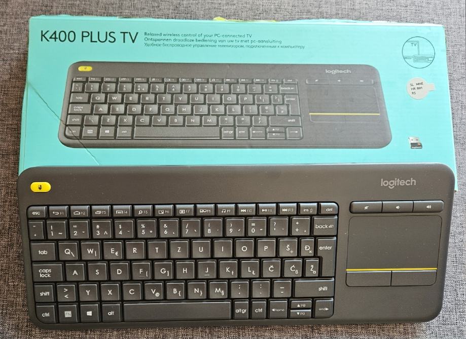 LOGITECH K400 PLUS WIRELESS TOUCH KEYBOARD