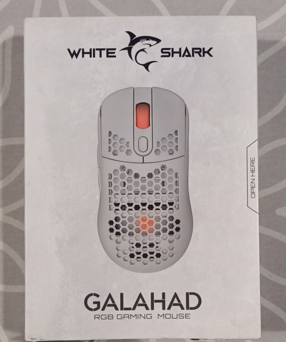 Miš WHITE SHARK Galahad GM-5007, 6400dpi, RGB, optički, žičani, bijeli