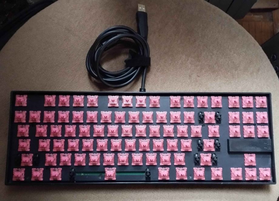 Redragon K552 RGB + Akko Rose Red switchevi + Foam damping