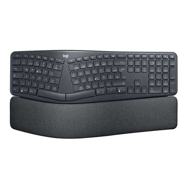 Tipkovnica LOGITECH Ergo K860, ergonomska, bežična, crna