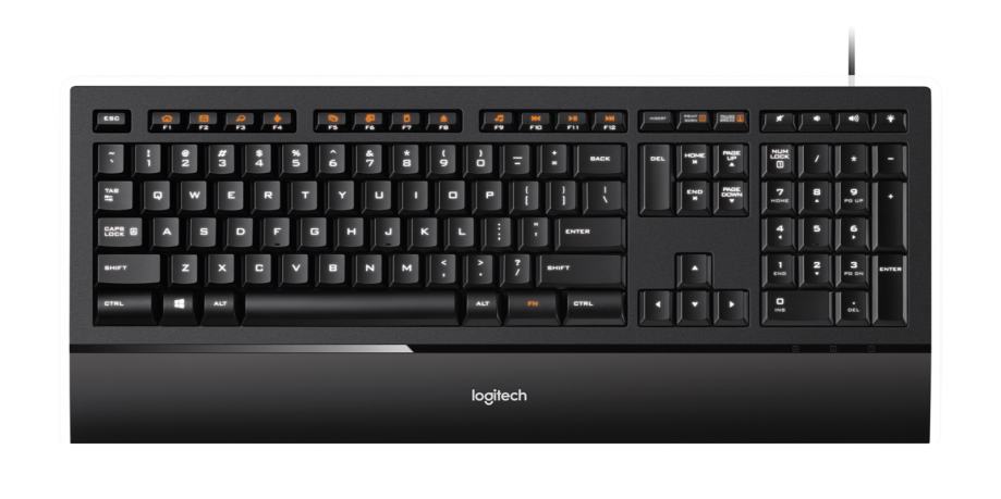 Tipkovnica LOGITECH K740, Illuminated, žična, USB, crno/srebrna