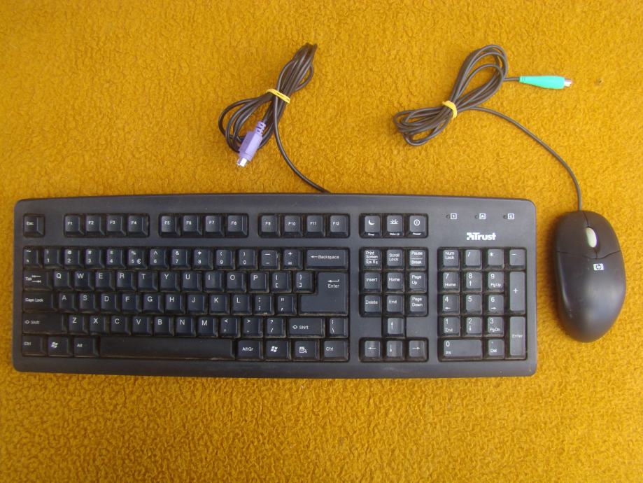 Vintage miš + Tastatura - Trust KB-1120 + Hp M-SBJ96