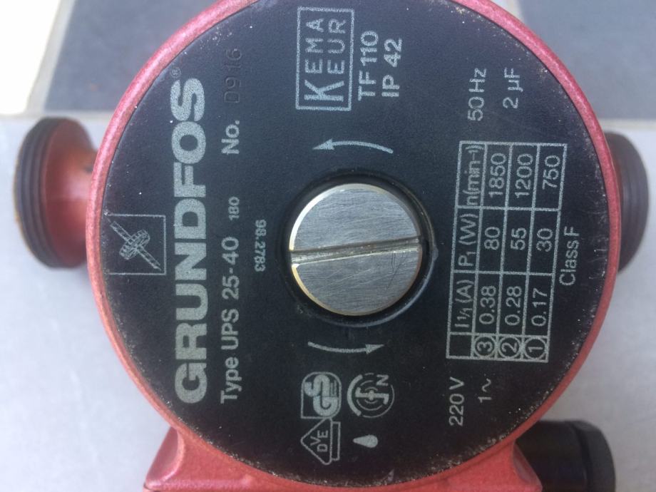 Grundfos pumpa UPS 25-40 TF110 IP42