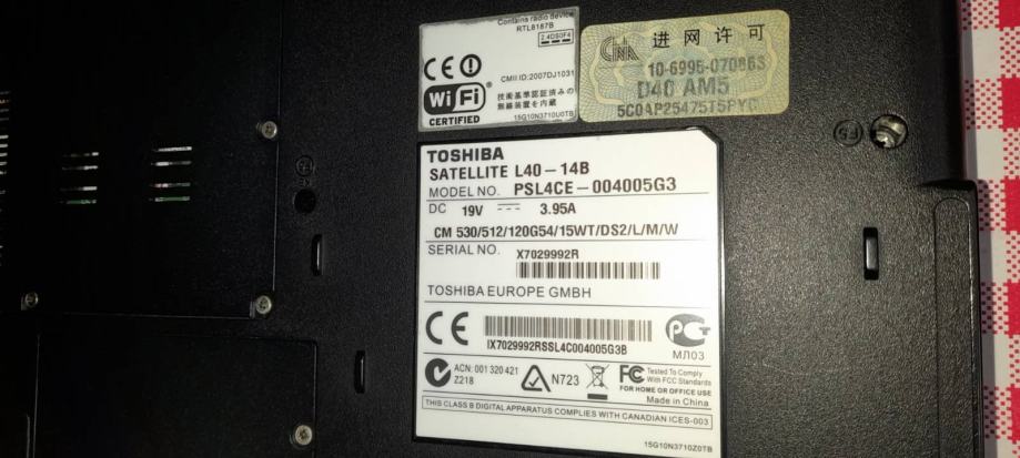 Toshiba l40 14b совместимость процессоров