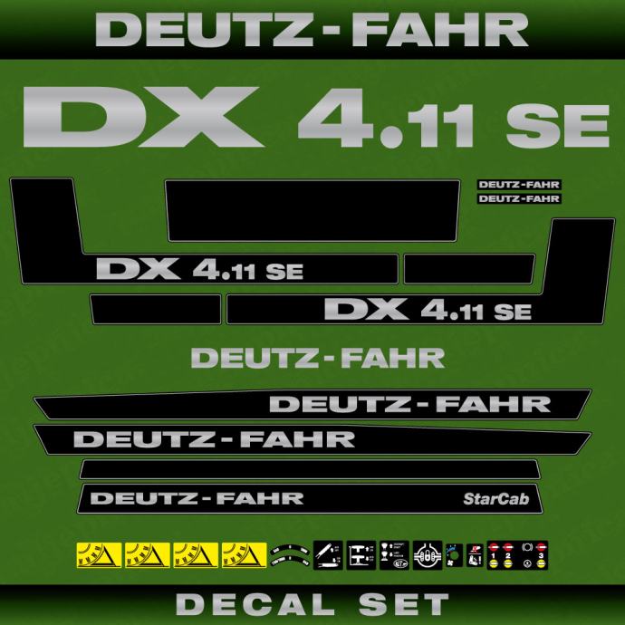 Zamjenske naljepnice za traktor Deutz-Fahr DX 4.11 SE StarCab