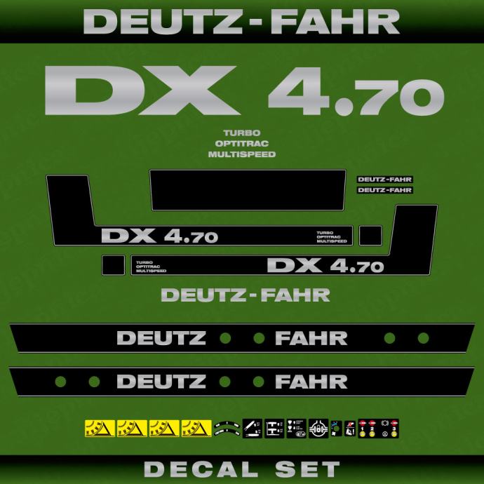 Zamjenske naljepnice za traktor Deutz-Fahr DX 4.70 TOM