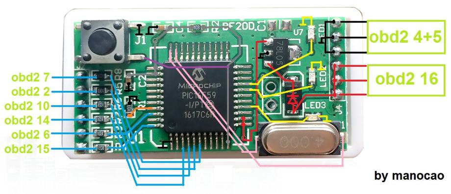 Obd тестер схема