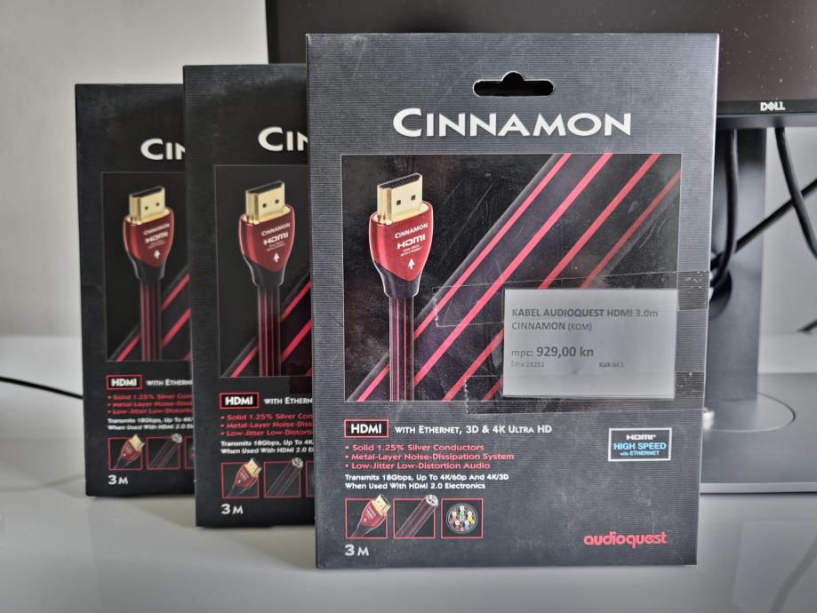 Audioquest Cinnamon HDMI - 3.0M - 2 komada dostupna - NOVO