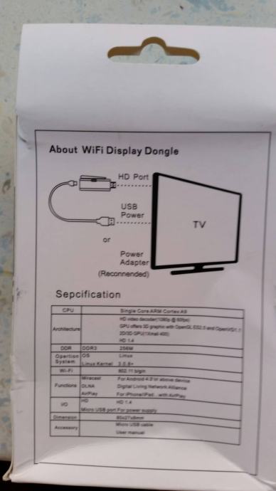 Miracast hdmi dongle