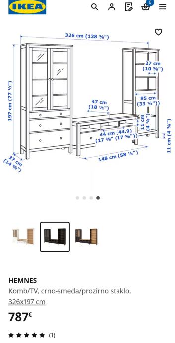 Prilika ikea Hemnes dnevni boravak namještaj za 590eu