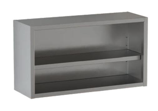 Viseći otvoreni ormar  1800x400x650mmH - inox izrada **