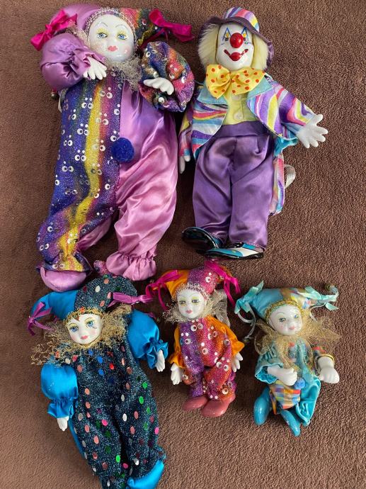 Porcelain clown dolls