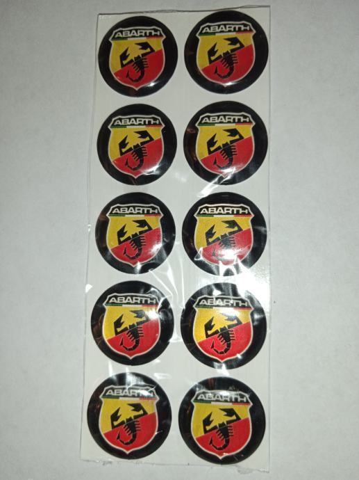 Abarth logo za ključeve fi 14 mm (set 2 komada)