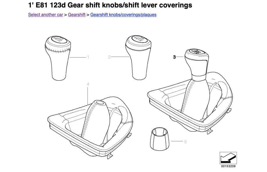 BMW E81, E87, E87 LCI, E82, E88 Sportska ručica mjenjača, krom, 6.brz