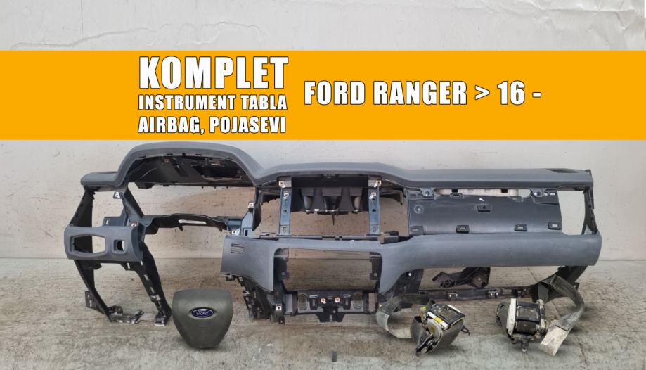 KOMPLET SET INSTRUMENT TABLA AIRBAG POJAS FORD RANGER 2016 2024