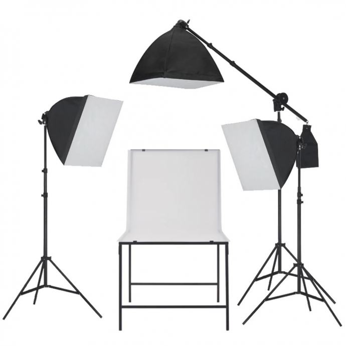 Oprema za Foto Studio sa Softbox Rasvjetom i Stolom za Snimanje NOVO