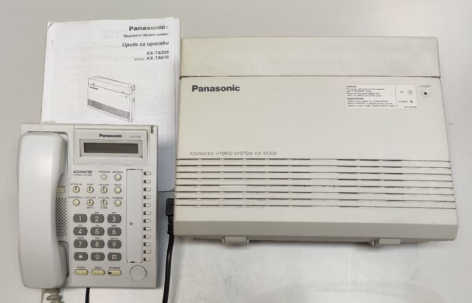 Panasonic centrala KX-TA308 + telefon