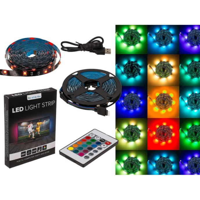 Set USB TV LED RGB traka televizijska rasvjeta 5m + daljinski upravlja