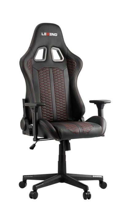 Gaming stolica NIBE: LEGEND crna umjetna koža/crvena 150 € | Kao novo