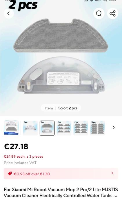 Spremnik za vodu za Xiaomi Mop2 Pro