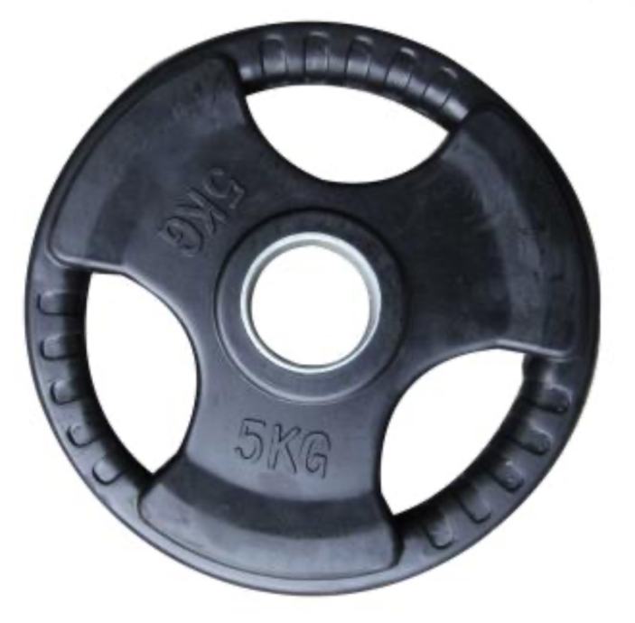 Utezi 5 kg (olimpijski, gumirani 50 mm) - 12 komada = ukupno 60 kg