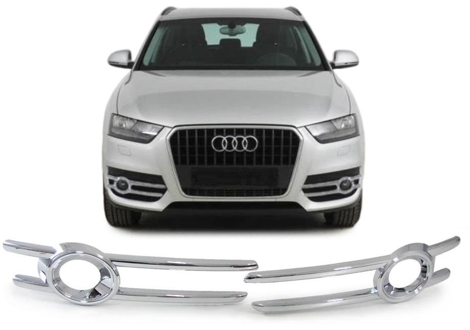 Audi Q3 8U Facelift 2014- blende poklopci okvira maglenki chrome