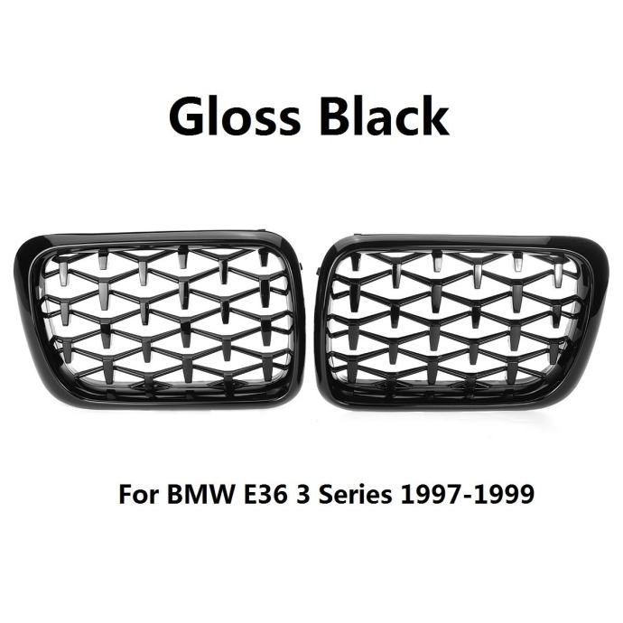 BMW E36 CRNI SJAJNI DIAMOND GRILL BUBREZI