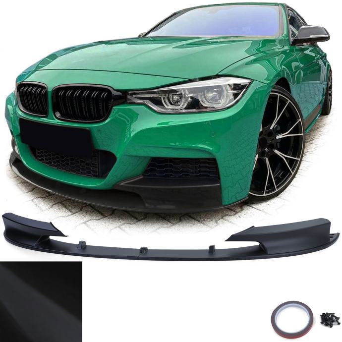 BMW serije 3 F30 F31 11-19 Prednji spojler Lip Performance Crni mat