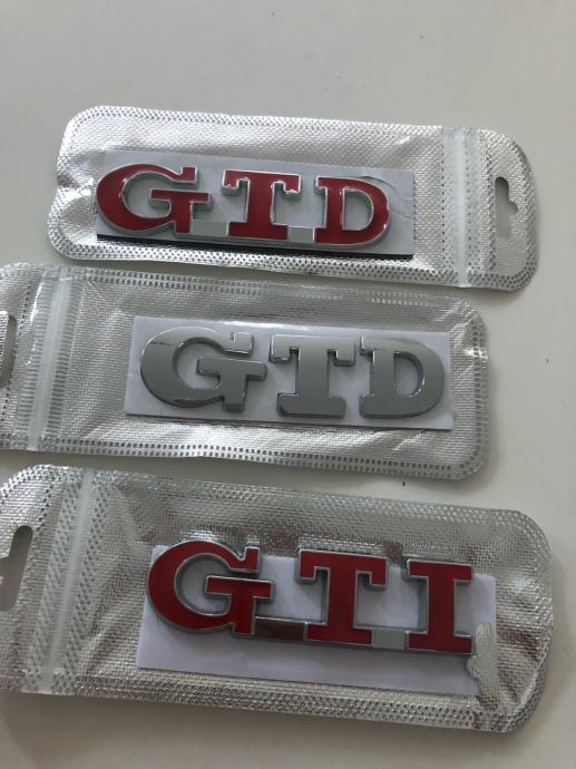 GTD GTI OZNAKE SAMOLJEPLJIVE VOLKSWAGEN golf 12345678 gti gtd maska ++