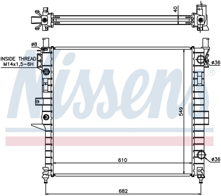 HLADNJAK VODE MERCEDES ML 270 CDI 98- TÜV-AHE