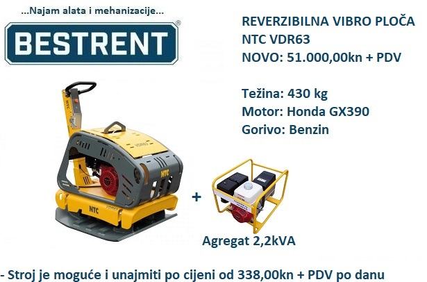 Vibro ploča 430kg (reverzibilna)