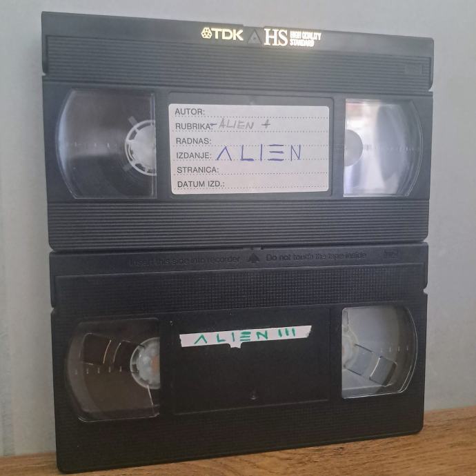 Alien + Alien 3 VHS HRT snimke