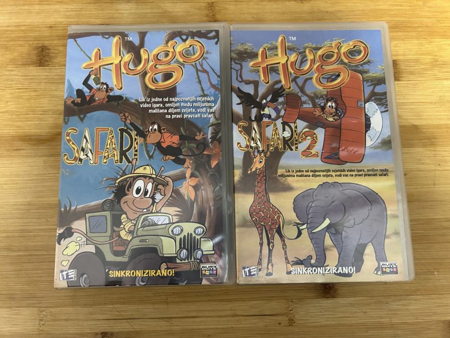 HUGO SAFARI 1 i 2 crtani filmovi na VHS-u