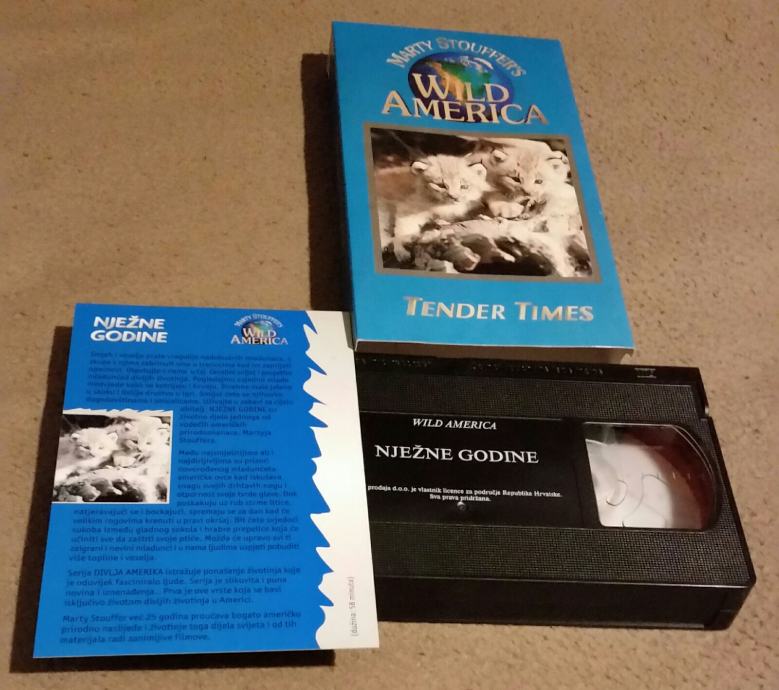 VHS kazete,MARTY STOUFFER'S, "WILD AMERICA"