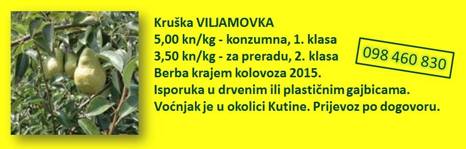 Kruška viljamovka konzumna i za preradu