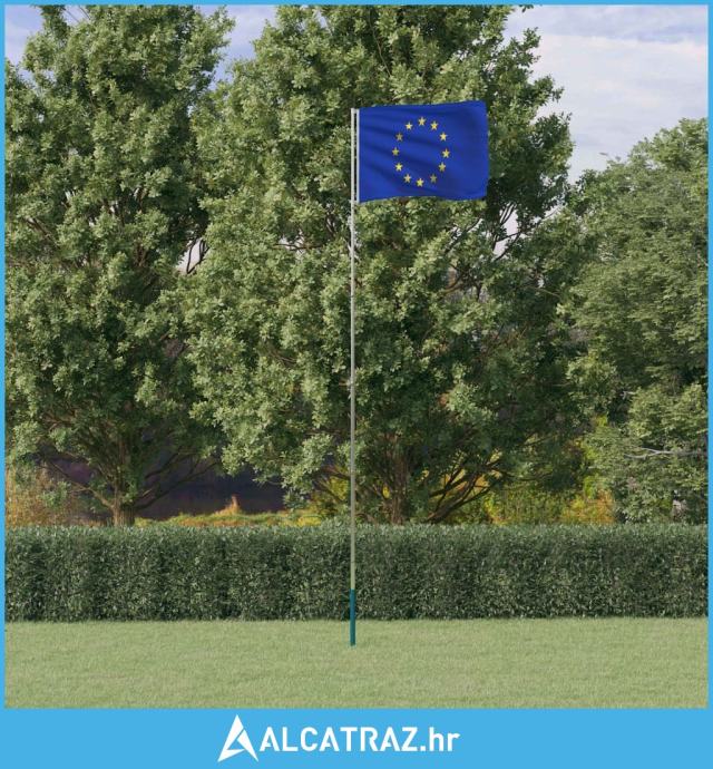 Europska zastava i jarbol 5,55 m aluminijski - NOVO