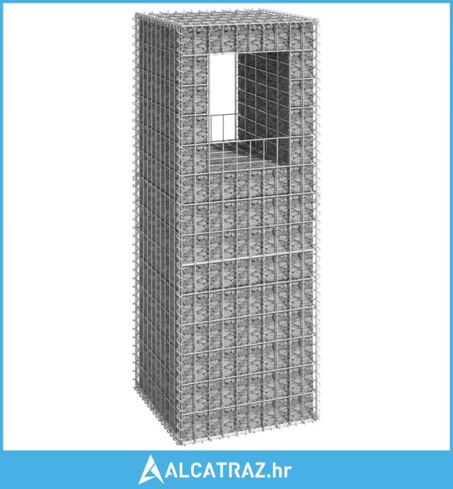 Gabionska stupna košara 50 x 50 x 140 cm željezna - NOVO