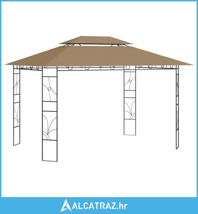 Sjenica 4 x 3 x 2,7 m smeđe-siva 160 g/m² - NOVO