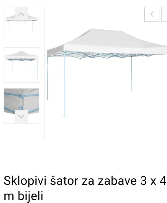 Sklopivi šator 3x4 m