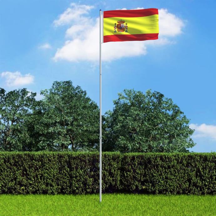 Španjolska zastava s aluminijskim stupom 6 m - NOVO