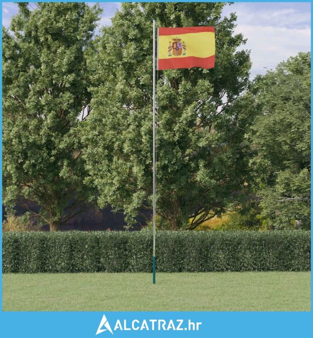 Španjolska zastava i jarbol 6,23 m aluminijski - NOVO