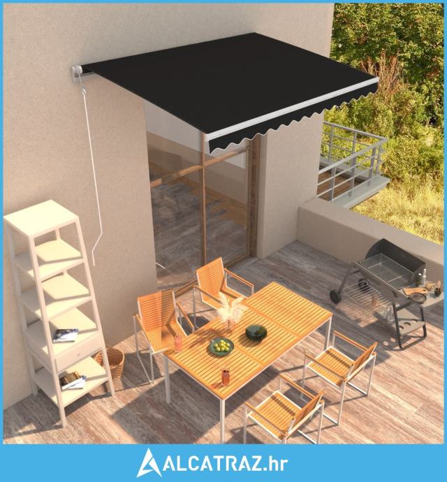 Tenda na automatsko uvlačenje 350 x 250 cm antracit - NOVO